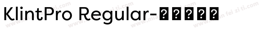 KlintPro Regular字体转换